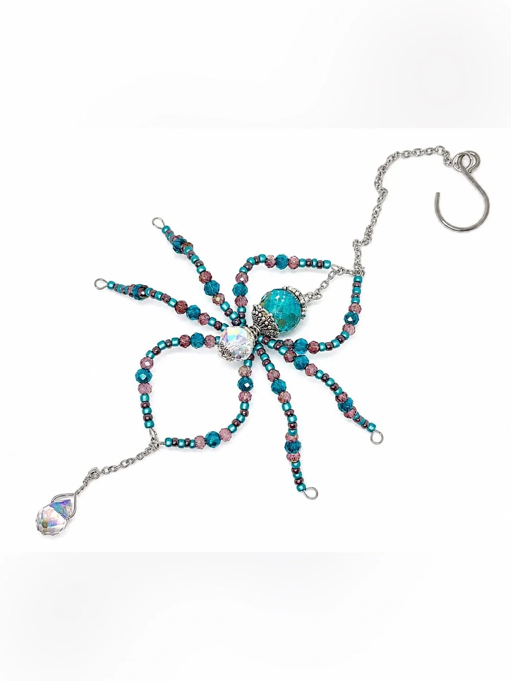 Soul Treatz Creations Teal and Purple Beaded Wall Hanging Art